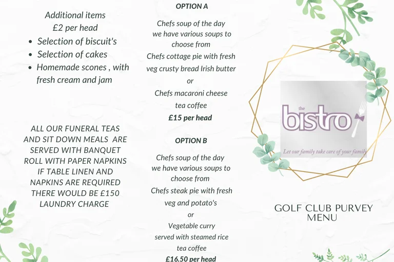 Funeral Menu 1