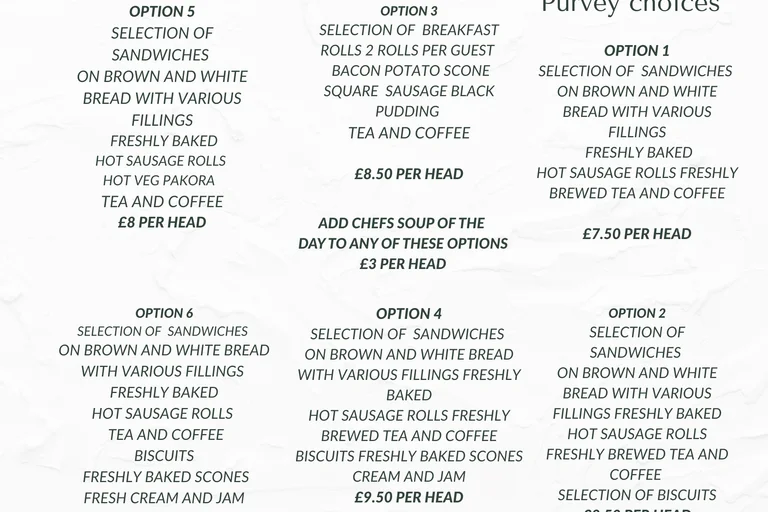 Funeral Menu 2